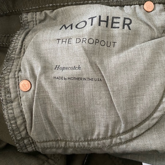 Mother The Dropout Hopscotch Cropped Skinny Corduroy Jean Olive NWT - Picture 7 of 7